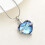 Crystal Heart Cremation Necklace with Angel Wings Pattern 3