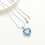 Crystal Heart Cremation Necklace with Angel Wings Pattern 5