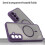 Magnetic Case for Samsung Galaxy A36 5G Purple Translucent 5