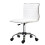 Faux Leather Armless Office Chair - White 2