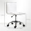 Faux Leather Armless Office Chair - White 5