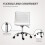 Faux Leather Armless Office Chair - White 8