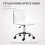 Faux Leather Armless Office Chair - White 7