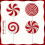 Candy Christmas Ornaments Set Red and White 4 pcs 3