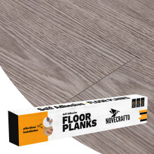(Grey, 10) Self Adhesive Floor Planks (91.4x15.2cm) - Peel And Stick Vinyl Flooring