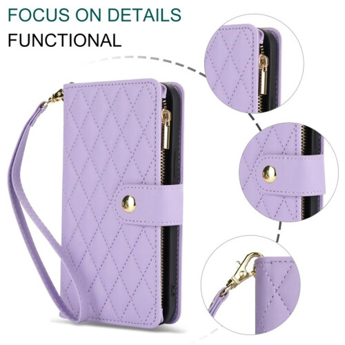 Purple RFID-blocking flip wallet case for Samsung Galaxy 1