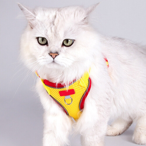 Escape-Proof Cat Harness and Leash Set Yellow 1