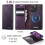 CaseMe iPhone 15 Pro Max Wallet Case Purple MagSafe RFID 4