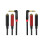 Gold Plated Stereo Y Splitter Cable 6.35mm Right-Angled 1/4 8