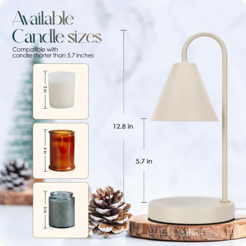 Electric Candle Warmer Lamp Dimmable No Smoke 2 Bulbs 2