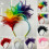Hairband Vintage Feather Design Black 3