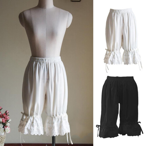 Women Vintage Bloomers Elastic Bubble Shorts 1