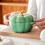 Oven Safe Ceramic Pumpkin Bowls 15 oz with Lids and Handles 5