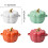Oven Safe Ceramic Pumpkin Bowls 15 oz with Lids and Handles 8