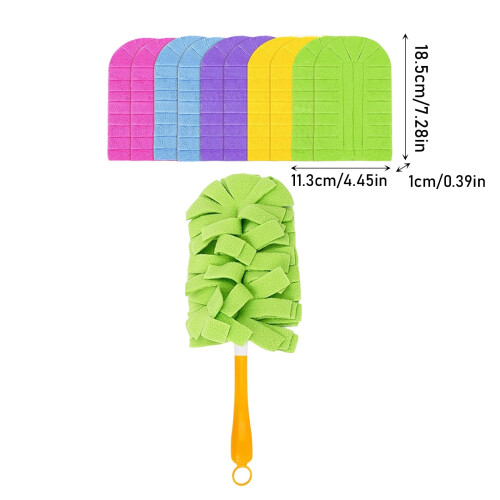 Electrostatic Duster Set 10 Heads 1 Handle Washable 2