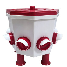 Gravity-Fed Chicken and Duck Feeder, Automatic Poultry Feeder Poultry Feed Barrels No-Tools Assembly