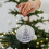 Purple Ceramic Snowy Pine Tree Ornament 1pc 5