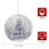Purple Ceramic Snowy Pine Tree Ornament 1pc 2