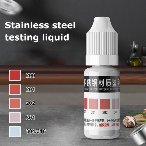 Stainless Steel Testing Liquid Portable Kit for 200 201 202 1