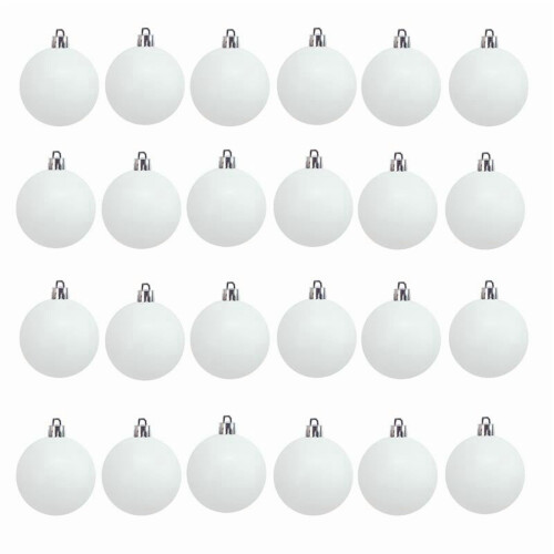 Christmas Ball Ornaments Blank White 24-Pack 1