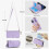 iPhone 15 Pro magnetic flip wallet case purple with RFID 3