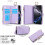 iPhone 15 Pro magnetic flip wallet case purple with RFID 5