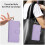 iPhone 15 Pro magnetic flip wallet case purple with RFID 6