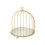 Wrought Iron Gold Birdcage Stand Single-Tier 10x8in 7