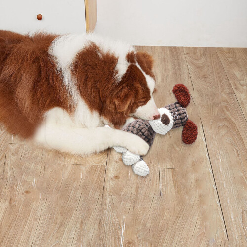 Soft Squeaky Dog Plush Toy for Teething and Aggressive 1