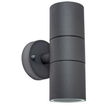 Luceco Exterior Decorative Up and Down Fixed Wall Light Slate Grey Stainles