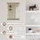 Wood Key Cabinet Wall Mount with Hooks for Home Office 2