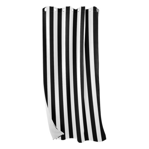 Blackout Curtains White Black Stripe 84x42 Inch Thermal 1