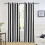 Blackout Curtains White Black Stripe 84x42 Inch Thermal 6