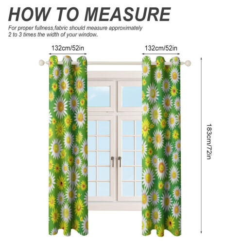 Floral Printed Window Curtains Blackout Thermal Insulated 1