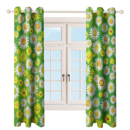 Floral Printed Window Curtains Blackout Thermal Insulated 2