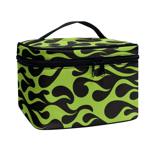 Cosmetic Bag Portable Travel Double Zipper Foldable 1