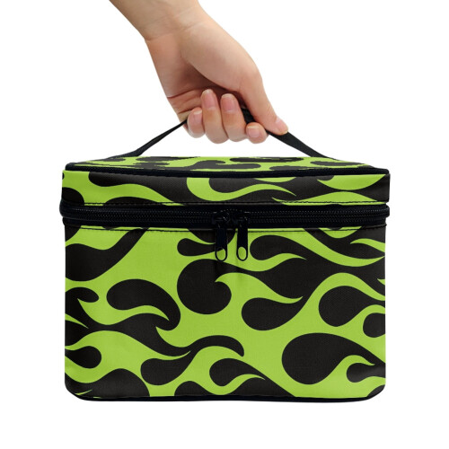 Cosmetic Bag Portable Travel Double Zipper Foldable 2