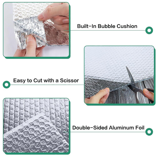 Reflective Foil Insulation Roll R-24 Heat Cool Barrier 2
