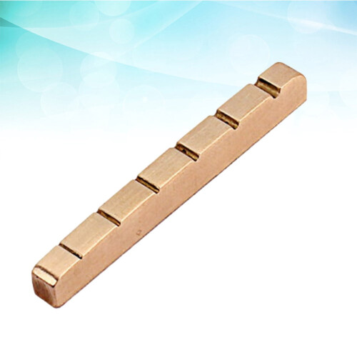 Brass Guitar Nut Slotted 6 String 43mm Golden 2