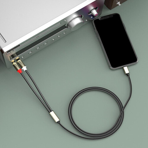 Type C to 2RCA Audio Splitter Cable for iPhone 15/16 1