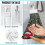 Santa Claus Reusable Kitchen Towels Set 2pcs with Snap 6