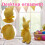 Easter Foam Bunny Figurine Home Decor White 8.46 inch 4