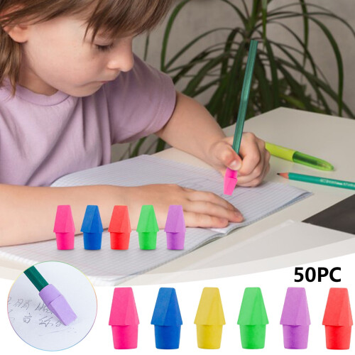 Pencil Eraser Tops 50 Pack 6 Colors 1