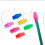 Pencil Eraser Tops 50 Pack 6 Colors 4