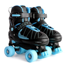 (Small /UK 11 - 1/) The Magic Toy Shop Kids Quad Skates Adjustable Roller Skates for Girls & Boys 4 Wheels Sports