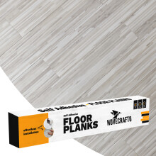 (Slatewood Flow, 7) Self Adhesive Floor Planks - Vinyl Flooring Set Peel and Stick Floor Tiles 36x5.98in (91.4x15.2cm) - Vinyl Floor Tiles Wood Effect