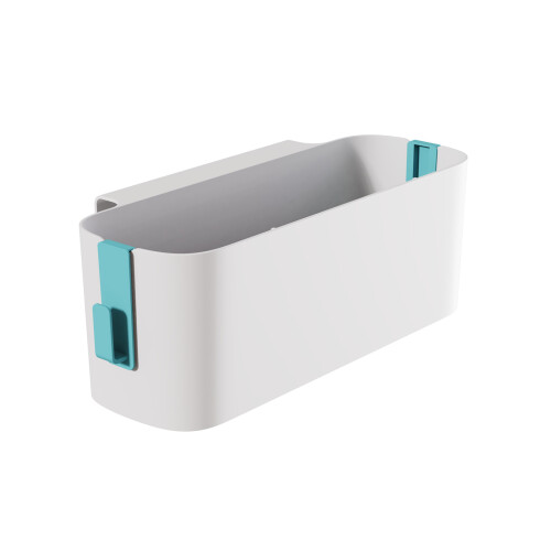 Bedside Storage Basket with Hooks and Remote Holder 1