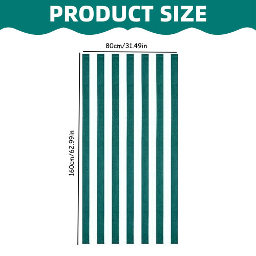 Stripe Beach Towel Soft Absorbent Lightweight 30x60in 1