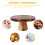 Wood Cake Stand Light Brown 9.84 Inches 7