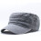 Vintage Washed Denim Military Cap Cotton Flat Top Adjustable 2